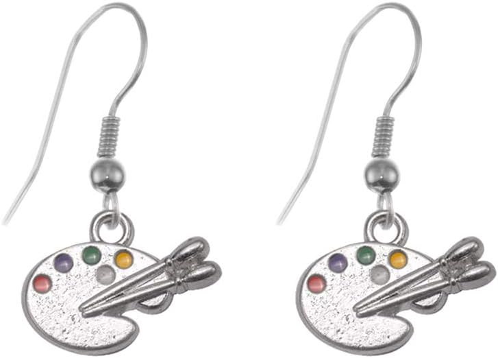 Inspired Silver - Silver Customized Charm French Hook Drop Earrings with Cubic Zirconia Jewelry