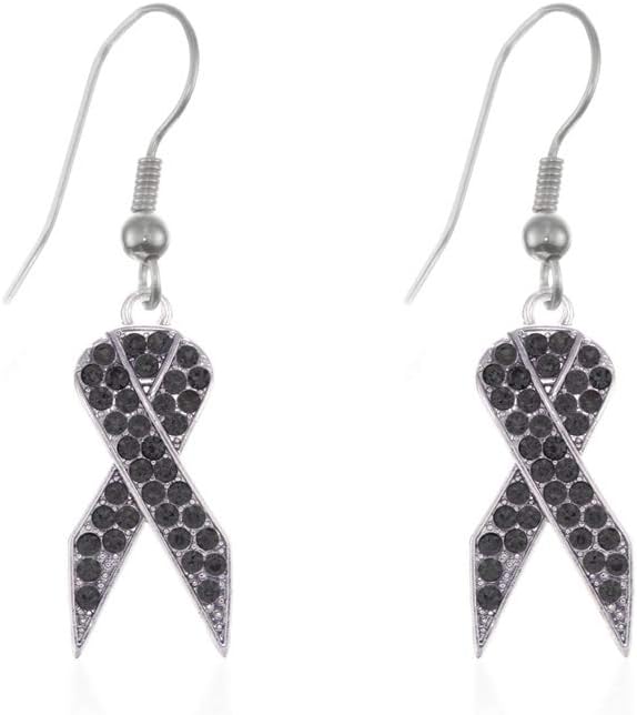 Inspired Silver - Silver Customized Charm French Hook Drop Earrings with Cubic Zirconia Jewelry