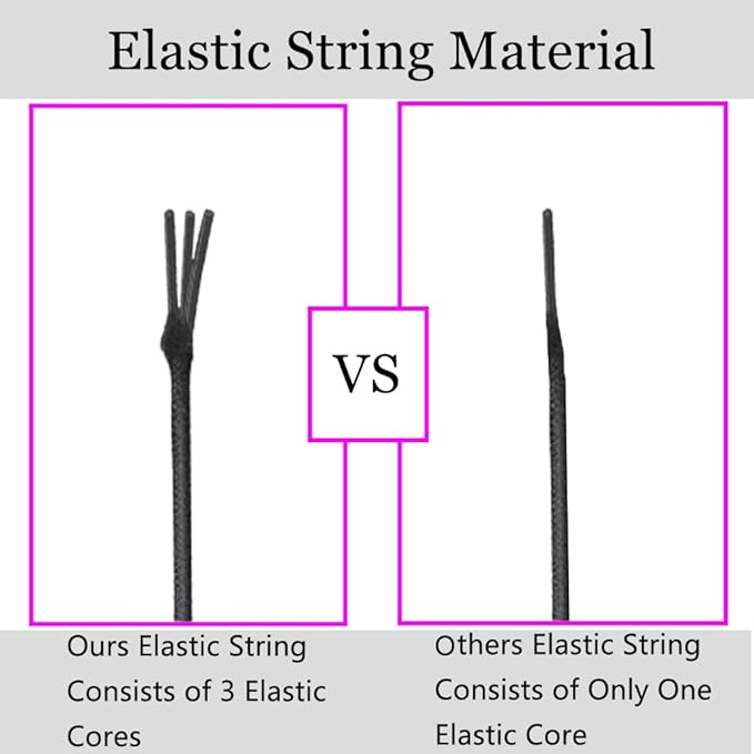 Elastic String for Bracelets, 1 mm x 110 Yards Sturdy Stretchy Elastic Cord for Jewelry Making, Necklaces, Beading - Black