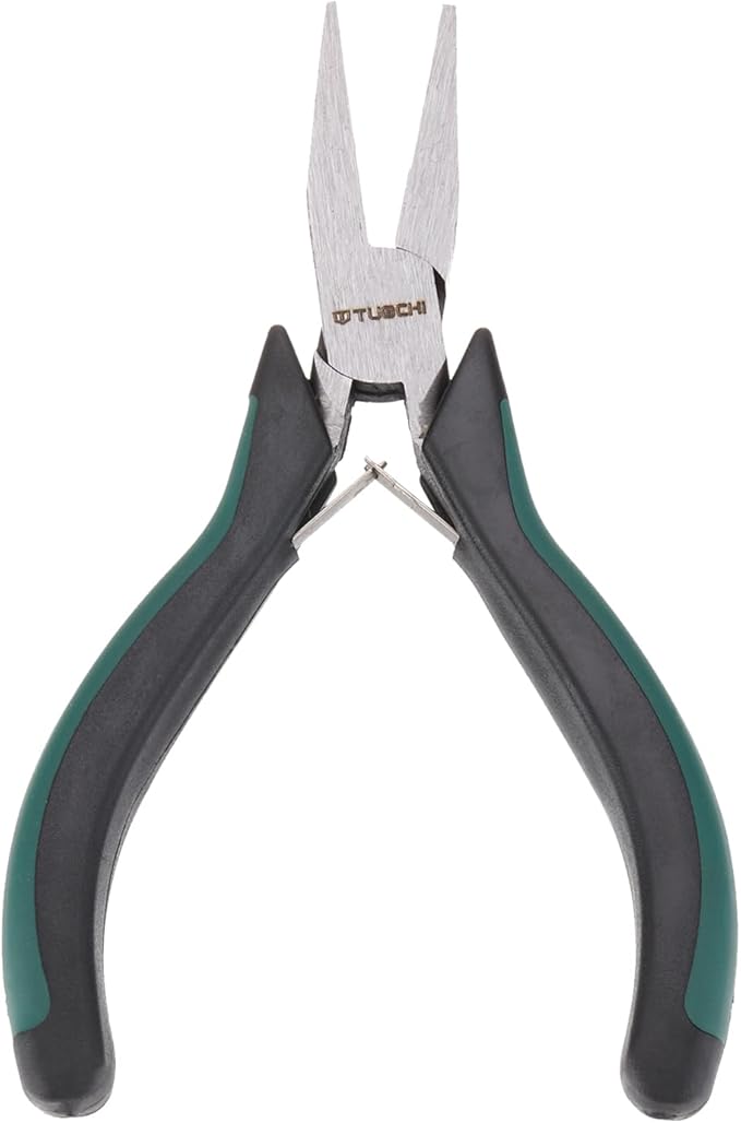 HARFINGTON Flat Nose Pliers 5" Jewelry Pliers Precision Fine Nose Pliers for Jewelry Making Hand Tools Beading Hobby Work Craft