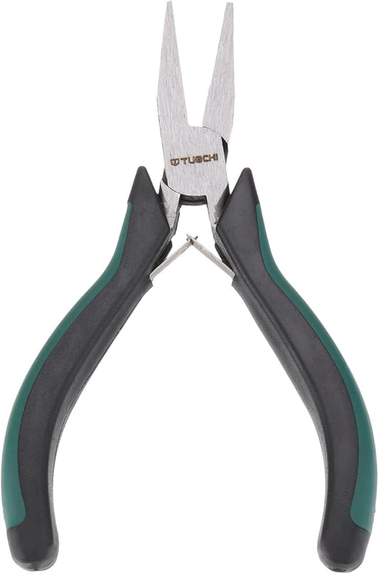HARFINGTON Flat Nose Pliers 5" Jewelry Pliers Precision Fine Nose Pliers for Jewelry Making Hand Tools Beading Hobby Work Craft
