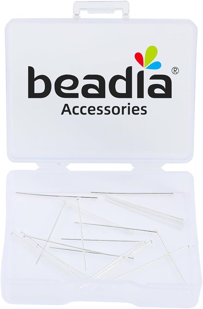 925 Sterling Silver Flat Head Pins 0.5x25mm 20pcs for Jewelry Making Findings
