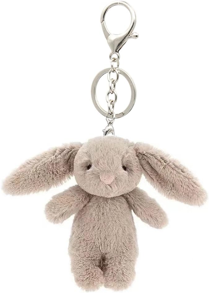 Cute Bunny Bag Charm, Kawaii Bunny Keychain 3.5" Inch Mini Rabbit Purse Charm Decoration for Women Girls