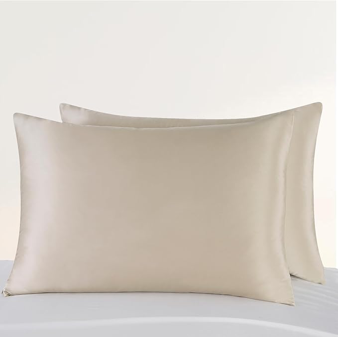 ZIMASILK Upgraded 100% 6A Grade Pure Mulberry Silk Pillowcase for Hair and Skin Silk Pillow Cases with Reinforced Hidden Zipper, More Soft & Durable, Gift Box (King 20"x36" Taupe)