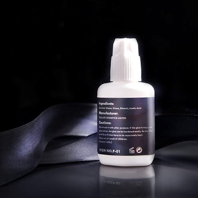 GOLLEEPRO Eyelash Primer for Lash Extensions Cleanser Eyelash Extension Pre Treatment Lash Primer Easily Removes Proteins and Oils Longer Extension Retention Eyelash Extension Primer -15ML