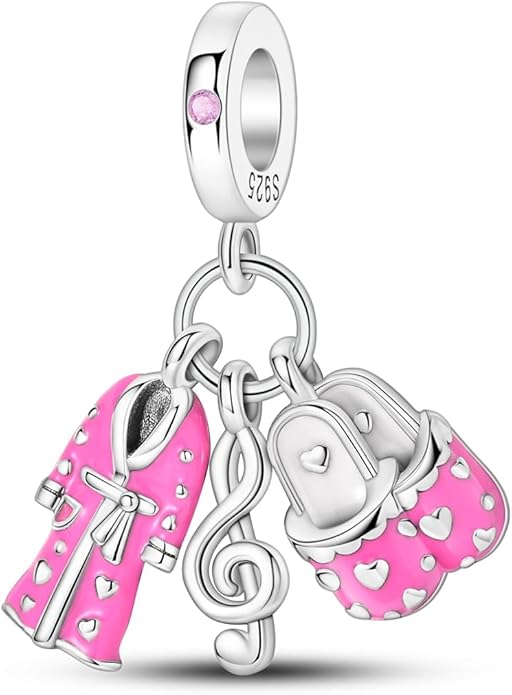 NARMO Charms for Bracelets 925 Sterling Silver Star Dangle Charms Car Keys Lipstick Dangle Charm Beads for Women Bracelets Necklace