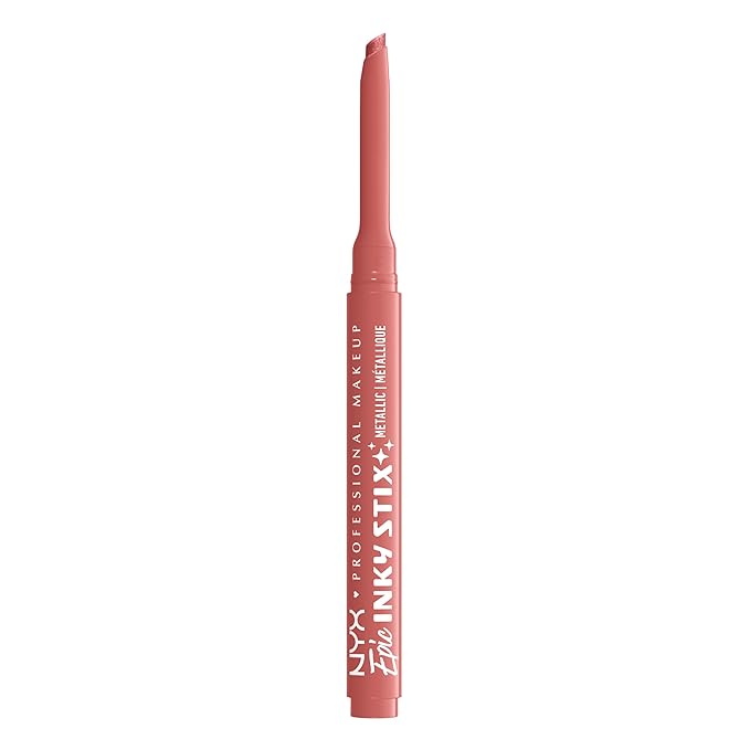 NYX PROFESSIONAL MAKEUP Epic Inky Stix Eyeliner, Mechanical Cream Gel Eyeliner, Waterproof Formula With Up To 24HR Wear - 12 Blush Byte (Metallic Coral Pink)