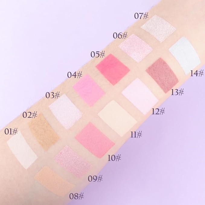 Monochrome Glitter Eyeshadow Makeup Palette, Highly Pigmented Rose Gold Eyeshadow Palette, Shimmer Pressed Powder Eye shadow Makeup, Single Vegan Eye Shadow, Daily Evening Women Girls Eyeshadow Gift6#