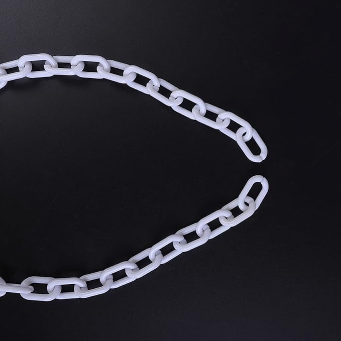 Wiwpar Long Acrylic Choker Necklace Paperclip Chain Necklace Minimalist Multicolor Chunky Chain Collar Necklace for Women (White)