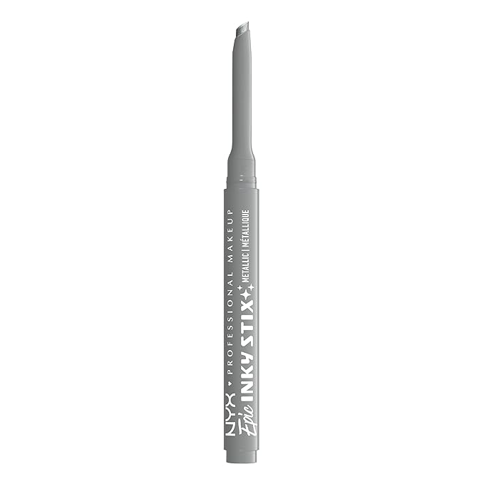 NYX PROFESSIONAL MAKEUP Epic Inky Stix Eyeliner, Mechanical Cream Gel Eyeliner, Waterproof Formula With Up To 24HR Wear - 16 Silver Shock (Metallic Silver)