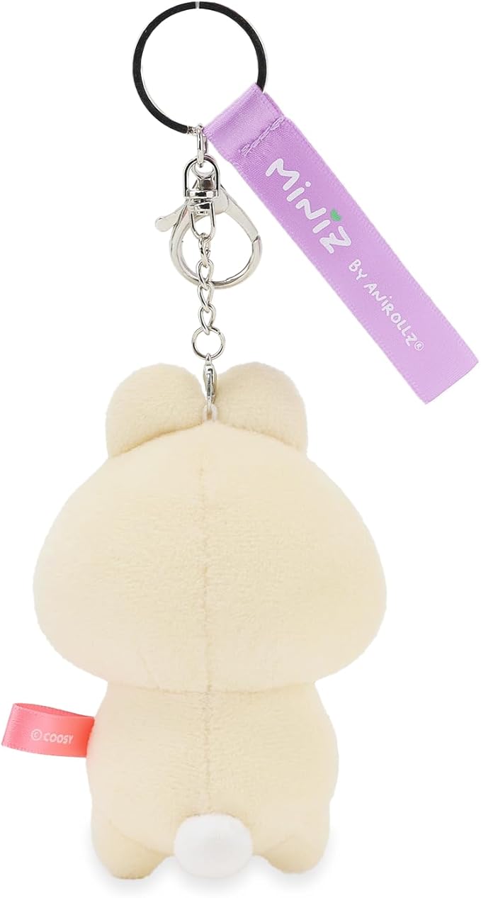 Anirollz Miniz Plush Charm Cute Stuffed Animal Keychain Kawaii Mini Bag Accessory Collectible Pocket Toy for Kids & Adults