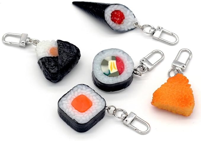 HSYHERE Men Women Creative Interesting Novelty Stylish Mini Simulated Food Orange Shrimp Keychain Key-ring Pendant