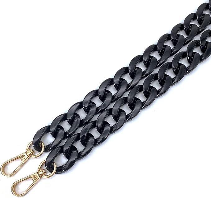 Decker DIY 40 Inches Acrylic Purse Chain Plastic Handbag Strap Shoulder Cross Body Strap with Metal Buckles