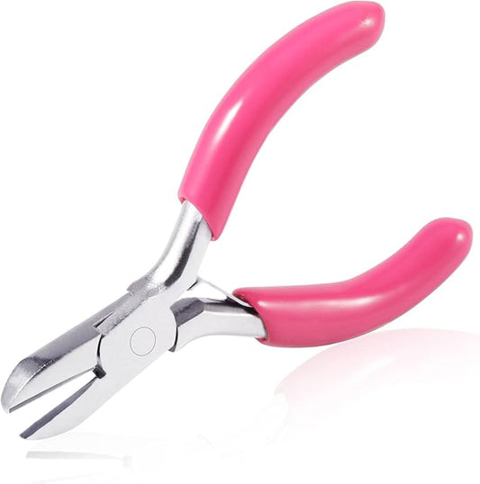 SPEEDWOX Mini Diagonal Pliers, 3" Wire Cutters Small with Pink PVC Handle, Jewelry Pliers for Beading Jewelry Making DIY Craft Hobby Supplies
