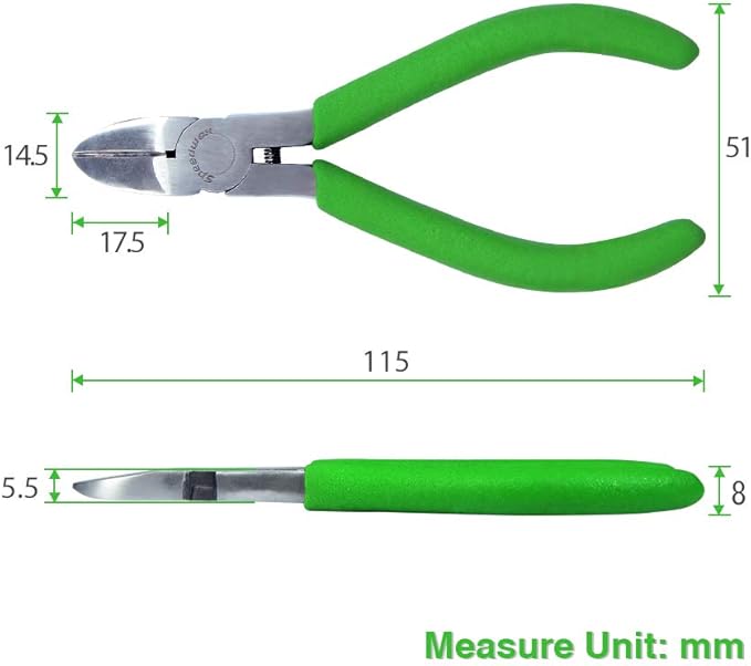 SPEEDWOX Mini Diagonal Pliers Thin Precision Wire Cutters 4-1/2 Inches Small Plastic Nippers Micro Side Cutters Fine Side Cutting Pliers Professional Jewelry Making Tool Beading Hobby Craft DIY