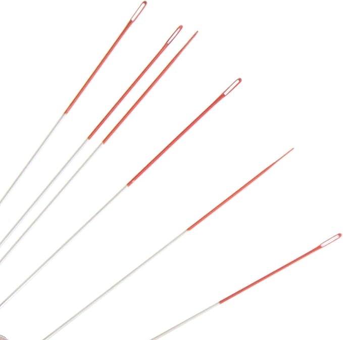 The Beadsmith ColorEYES Beading Needles, Size 12, 1 Pack (25 Needles), Red Colored Tip for Easy Identification of Size, Use for Loom Weaving Bead Work, Off-Loom Stitch and Jewelry Making w/Seed Beads