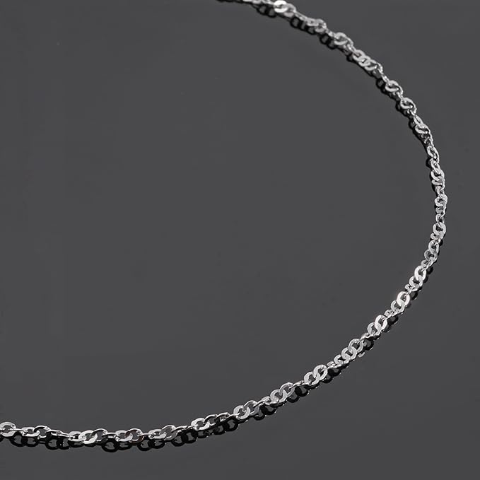 UMAOKANG 32.8 Feet Stainless Steel Jewelry Making Chains Delicate Singapore Link Chain Women Necklace DIY