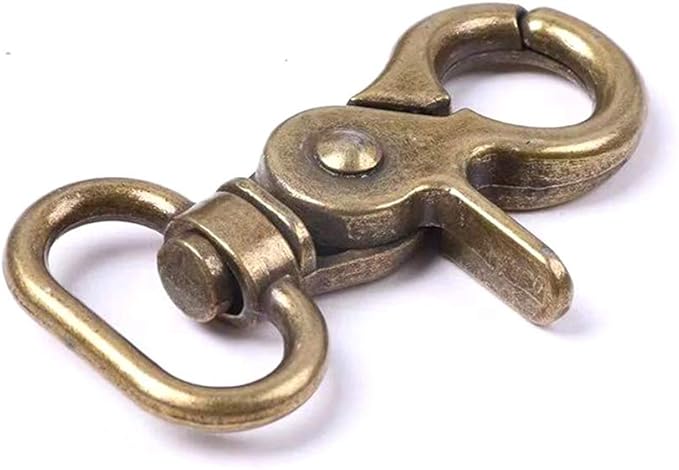 7/8 Inch Antique Bronze Lobster Clasps Oval Swivel Trigger Clips Hooks Clips Snap for Straps Bags Belting Leathercraft (Pack of 10)