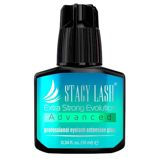 STACY LASH Extra Strong Evolution Advanced Eyelash Extension Glue (0.34fl.oz/10ml)/ 1Sec Dry /6Weeks Retention/Black Adhesive/Professional Supplies