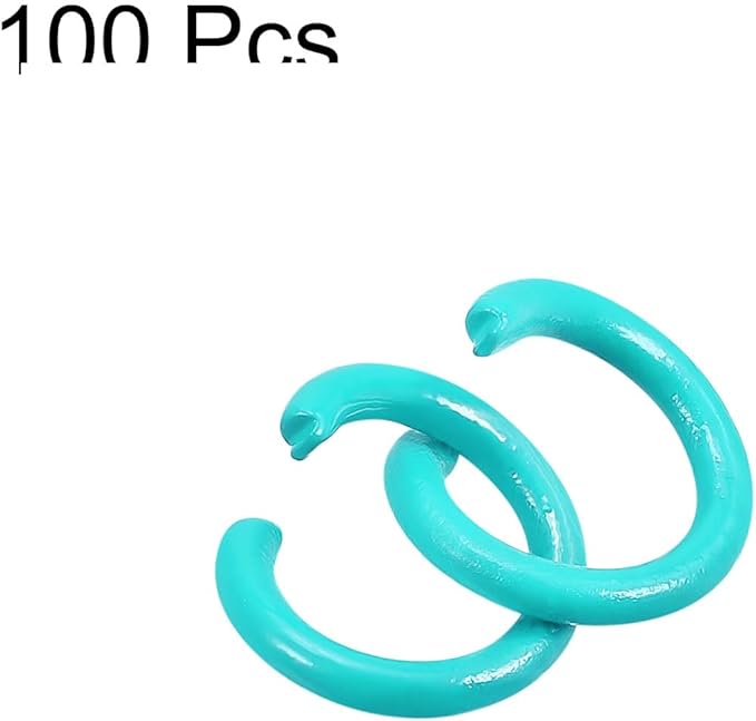 uxcell Open Jump Rings, 10mm Colorful O-Ring Connectors for DIY Crafts Jewelry Making, Carbon Steel, Mint, 100Pcs