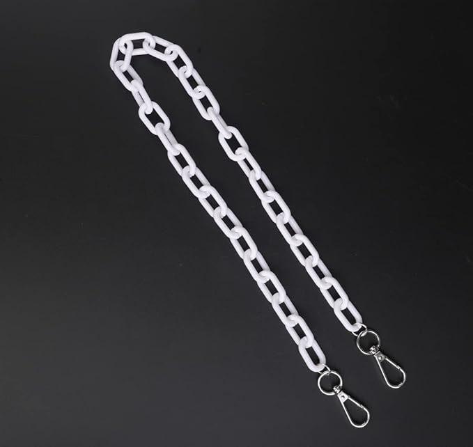 Sither Color Acrylic Jean Chains Wallet Chain Pocket Chain Belt Chains Keychain Hip Hop Punk Jean Pants Wallet Chains for Women and Men Gift on Halloween (white)