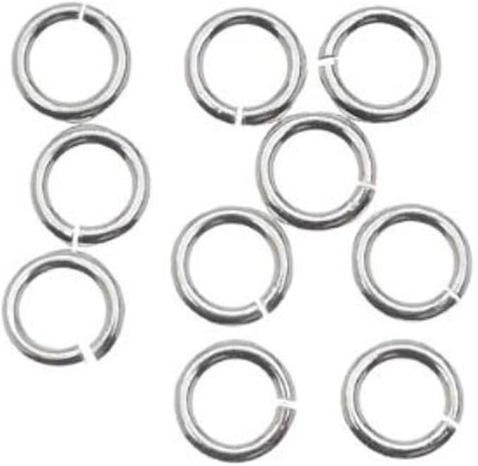 800pcs Open Jump Ring O Ring Connector 6mm (0.24 Inch) Silver Plated for Earrings Bracelet Necklace DIY Craft Jewelry Making CF126-6