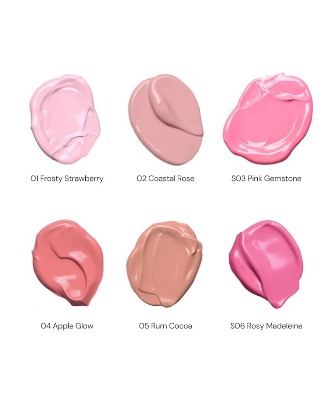 Flower Knows Strawberry Cupid All Day Glow Liquid Blush,Sweat & Water-Resistant Dewy Blush for Cheeks,Blendableand Hydrating Hot Pink Face Makeup for Women & Girls,0.25 Fl Oz(S06 Rosy Madeleine)