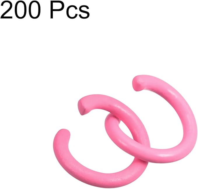 uxcell Open Jump Rings, 10mm Colorful O-Ring Connectors for DIY Crafts Jewelry Making, Carbon Steel, Pink, 200Pcs