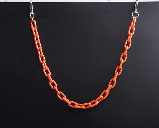 Sither Color Acrylic Jean Chains Wallet Chain Pocket Chain Belt Chains Keychain Hip Hop Punk Jean Pants Wallet Chains for Women and Men Gift on Halloween (orange)