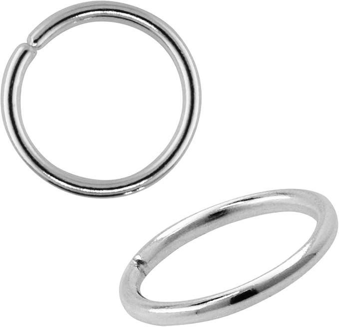 Mandala Crafts Assorted Stainless Steel Jump Rings Jewelry Findings Metal O Rings for Jewelry Making Supplies - 2000 Small Open Jump Rings Kit for Necklace Earring