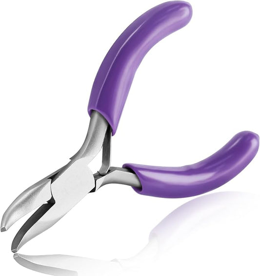 SPEEDWOX Mini Bent Nose Pliers - Jewelry Making Tools with Curved Small Pliers