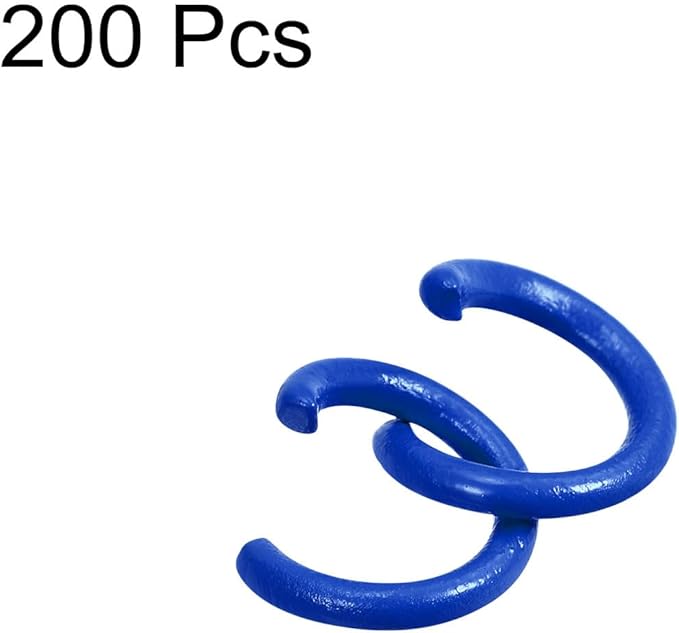 uxcell Open Jump Rings, 8mm Colorful O-Ring Connectors for DIY Craft Jewelry Making, Carbon Steel, Blue, 200Pcs