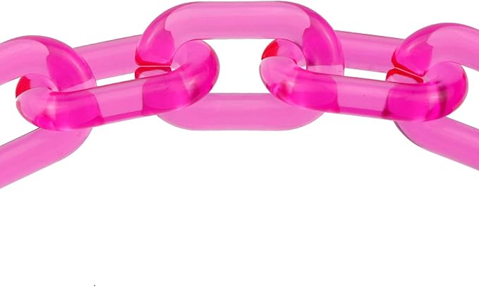 Purse Strap Bag Chain 17 Inch Resin Shoulder Strap Handbag Decoration Chain Bag Charms Accessories, Rose Red