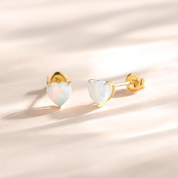 FANCIME 14k Solid Yellow Gold Stud Earrings Gemstone Prong Cluster Stud Earrings Fine Jewelry Gifts for Her Mom Women Wife