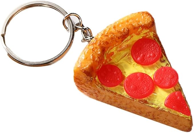 HSYHERE Men Women Creative Interesting Novelty Stylish Mini Simulated Food Orange Shrimp Keychain Key-ring Pendant