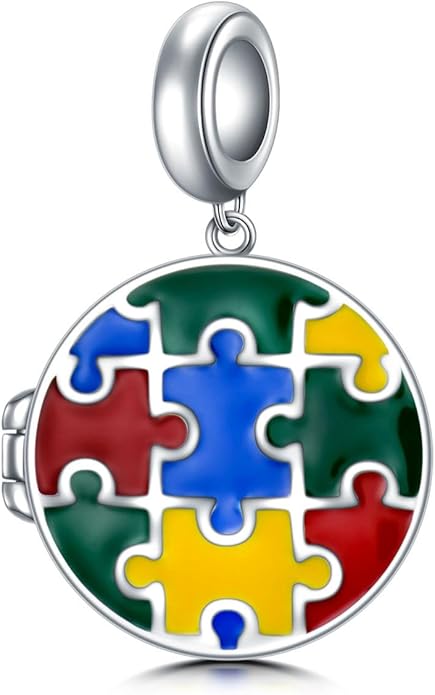LONAGO 925 Sterling Silver Personalized Photo Charm Fit Compatible for Bracelet Necklace Customized Heart Round Shape Picture Bead