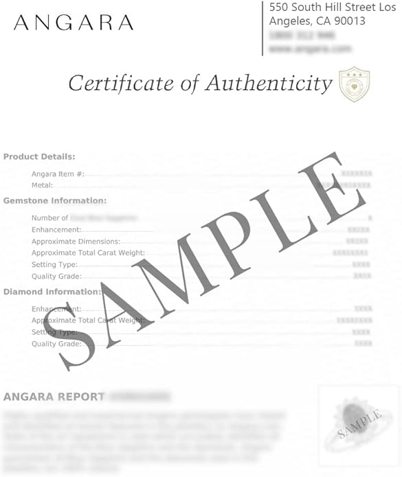 Angara Natural Diamond Pendant for Women | Interlocking Diamond Sideways in Silver/14K Solid Gold/Platinum With 18" Chain | April Birthday, Anniversary, Gemstone Jewelry Gift