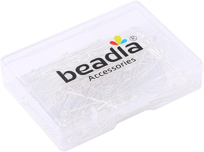 Silver Plated Open Eye Pins Non Tarnish 30mm 150pcs for Jewelry Making Findings
