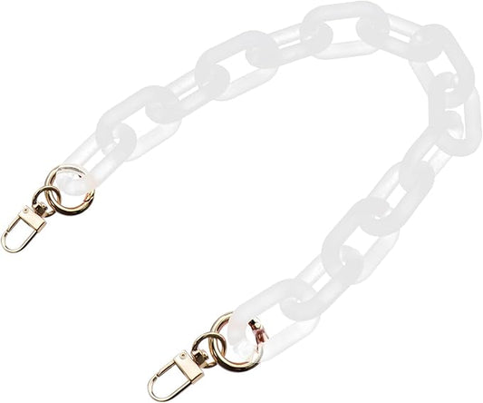 Purse Strap Bag Chain 17 Inch Resin Shoulder Strap Handbag Decoration Chain Bag Charms Accessories, Matter Clear