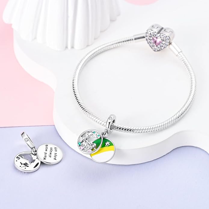 NARMO Charms for Bracelets 925 Sterling Silver Star Dangle Charms Car Keys Lipstick Dangle Charm Beads for Women Bracelets Necklace