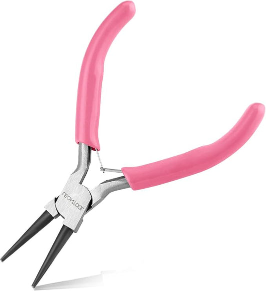 5-Inch Round Nose Pliers for Jewelry Making Wire Bending Tools Wire Looping Plier Small Needle Nose Pliers Smooth Jaws Mini Jewelry Making Supplies for Creating Bracelets Earrings Necklaces