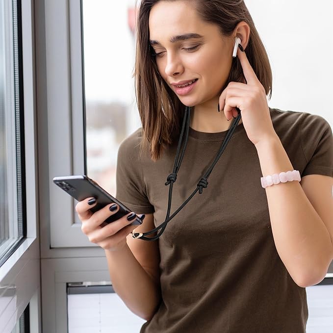 Anti-Theft Phone Lanyard Crossbody & Wrist Strap | 2 Phone Tabs, Secure Lock Design | Universal for All Phones | Adjustable Strap with Premium Metal Buckles | Skin-Friendly Nylon