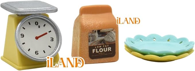 iLAND Miniature Dollhouse Accessories on 1:12 Scale, Dollhouse Kitchen Accessories of Mini Blender & Kitchen Scale