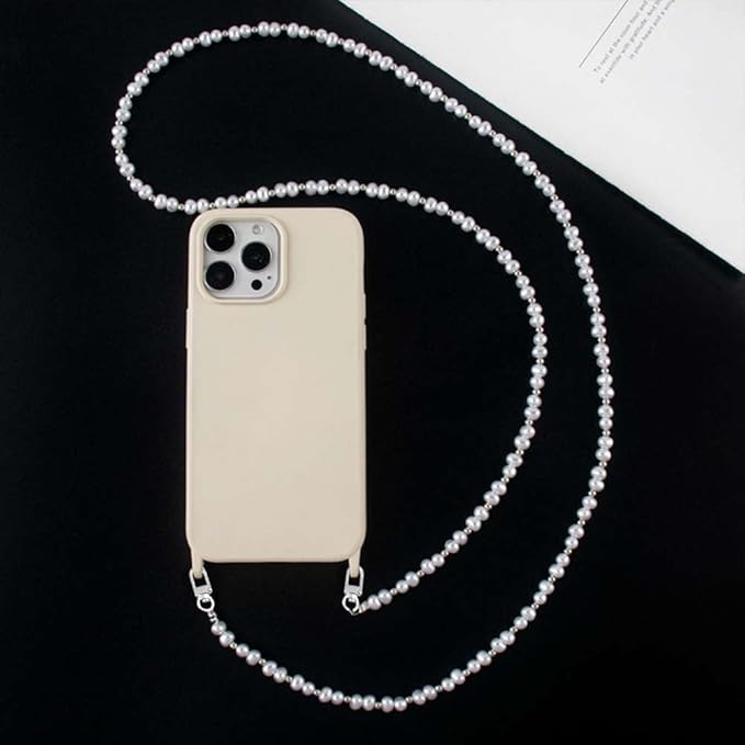 Phone Crossbody Chain Cell Phone Lanyard,Universal Leather+Metal Shouder Strap with Phone Tether Patches (V)