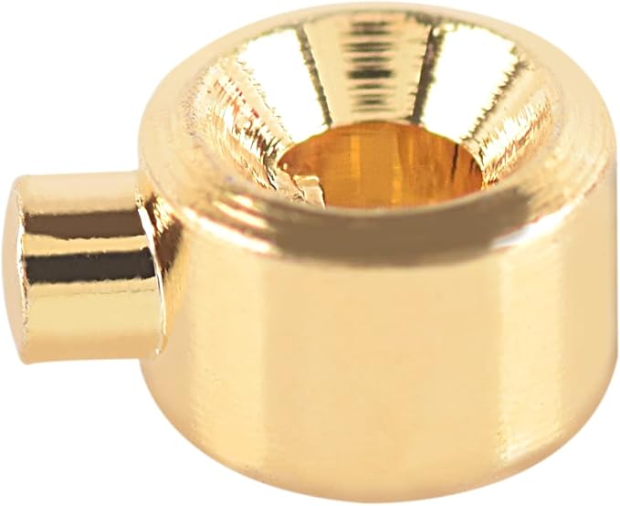 KONMAY 30pcs Stopper Crimp Beads for Bracelets and Necklaces, 18K Gold Plated Golden 3.2mm Locker Seperator Beads, Positioning Spacer Beads for Jewelry Making