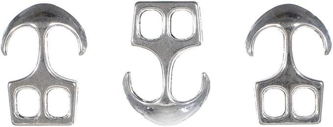 Paracord Planet Two Hole Clasps – Anchor, Silver, 3/4 Inch (10 Pack)