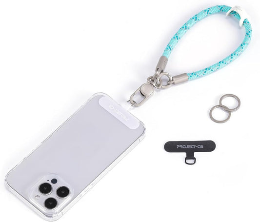 project-cb Phone Wrist Strap 1,Tether Tab 2,Phone Wristlet,Lanyard Wrist Strap,Key Holder,KeyChain,KeyRing×2(Verdant-S)