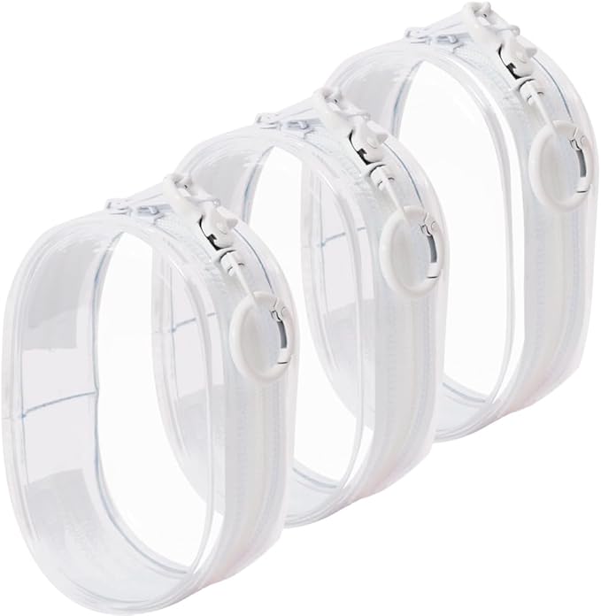 Clear Keychain Bag for 4.1'' Tall Dolls, Hanging Protective Display Case, Portable Travel Storage Bag-White 3 Pack