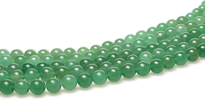 MJDCB Natural Stone Beads Green Aventurine Round Loose Beads for Jewelry Making DIY Bracelet Necklace (8mm)