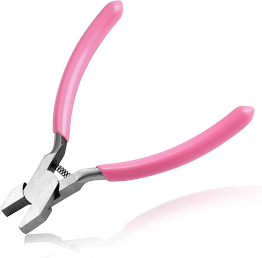4.4" Mini Short Flat Nose Pliers for Jewelry Making Small Duck Billed Pliers Smooth Jaws Flat Plier Wire Straightener Jewelry Making Tools for Wire Bending Straightening Craft DIY Supplies
